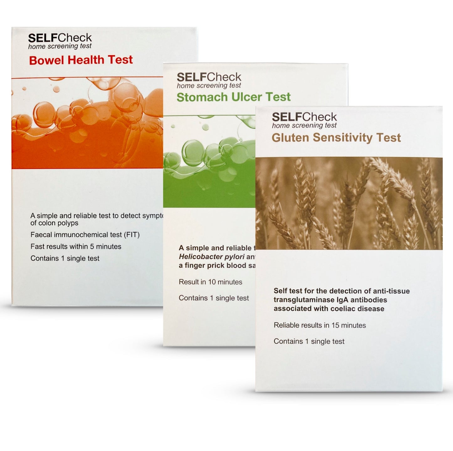 SELFCHECK Gut Health Screen for Coeliac disease, bowel cancer and stomach ulcers