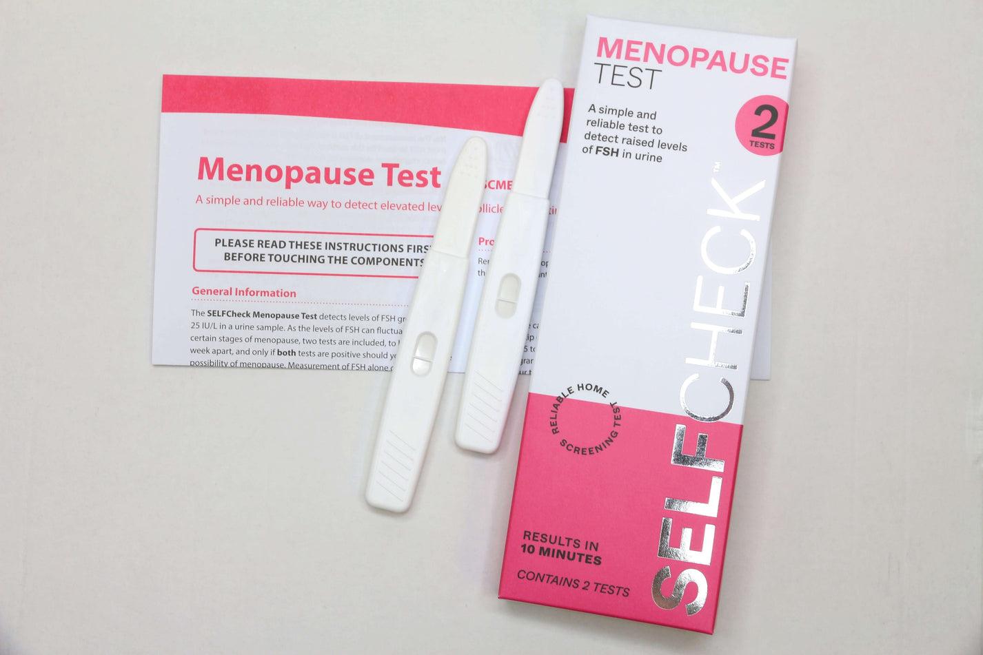 Selfcheck Menopause Test Kit 2 Tests Fsh In Urine Test 8003