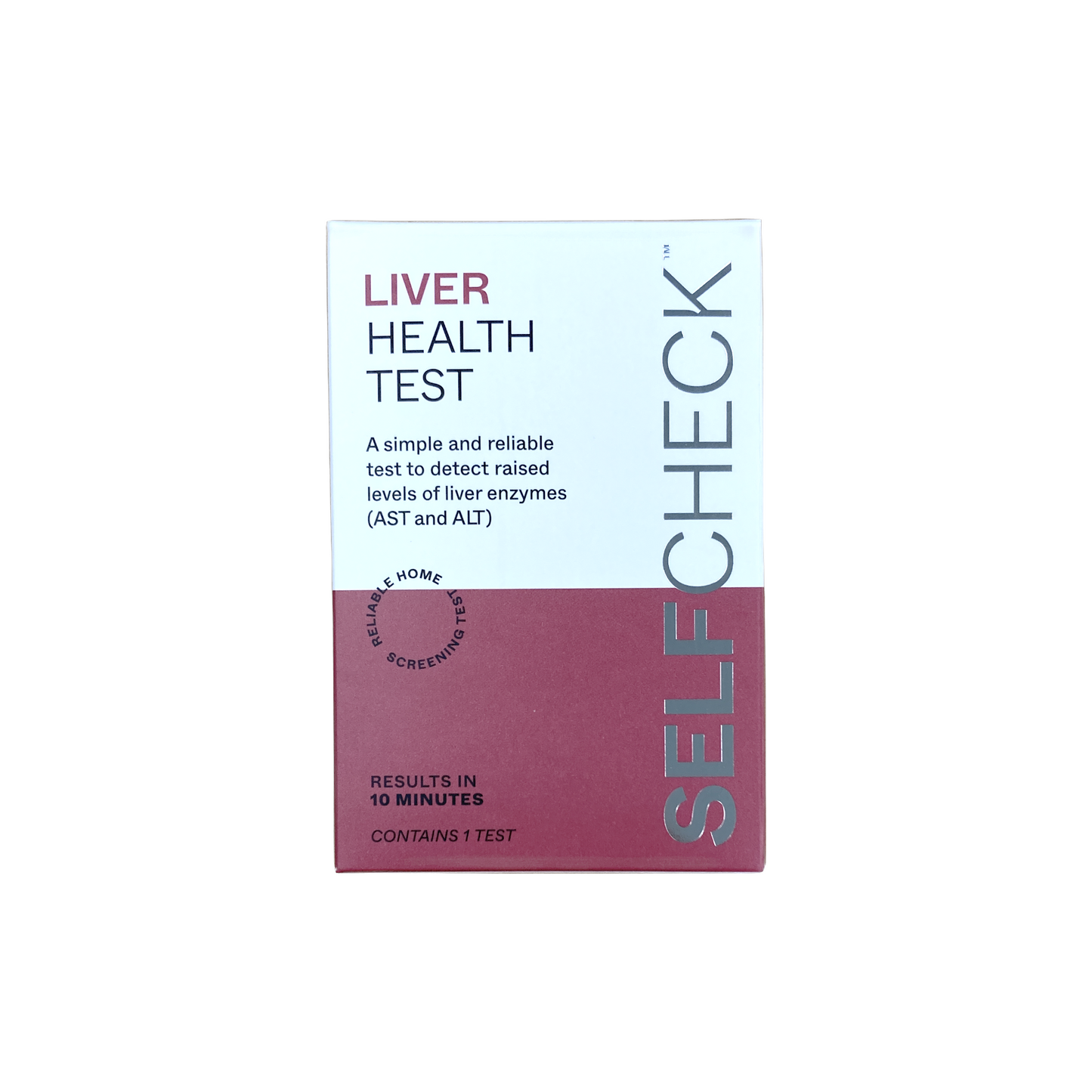 Liver health self test kit showing front of box